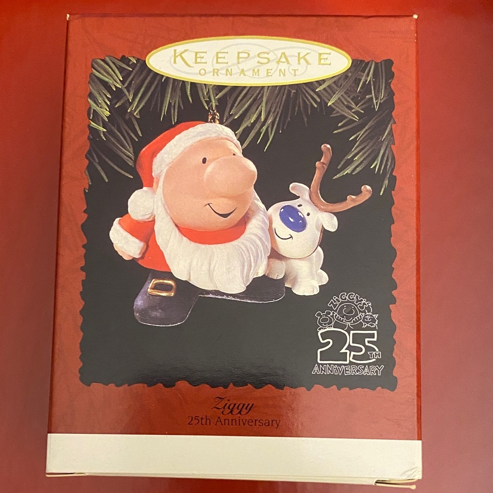 Hallmark Keepsake Ornament - Red and White Santa with Reindeer